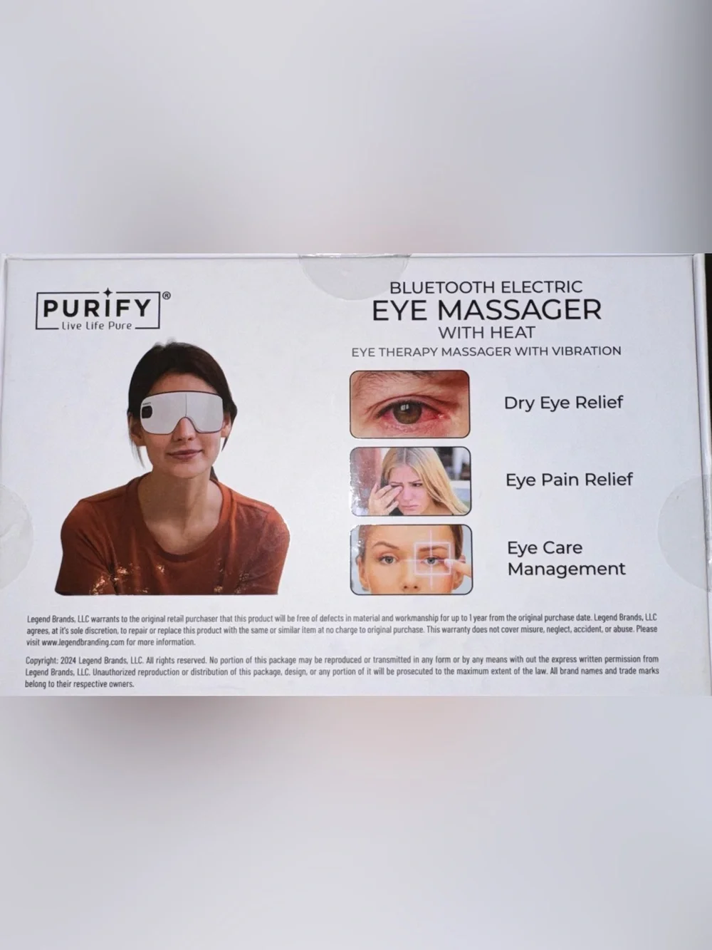 BLUETOOTH ELECTRIC EYE MASSAGER WITH HEAT EYE THERAPY MASSAGER WITH VIBRATION